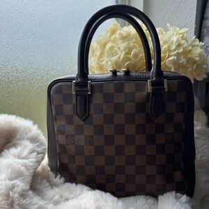 Louis Vuitton Rare Damier Square Brown Handbag
